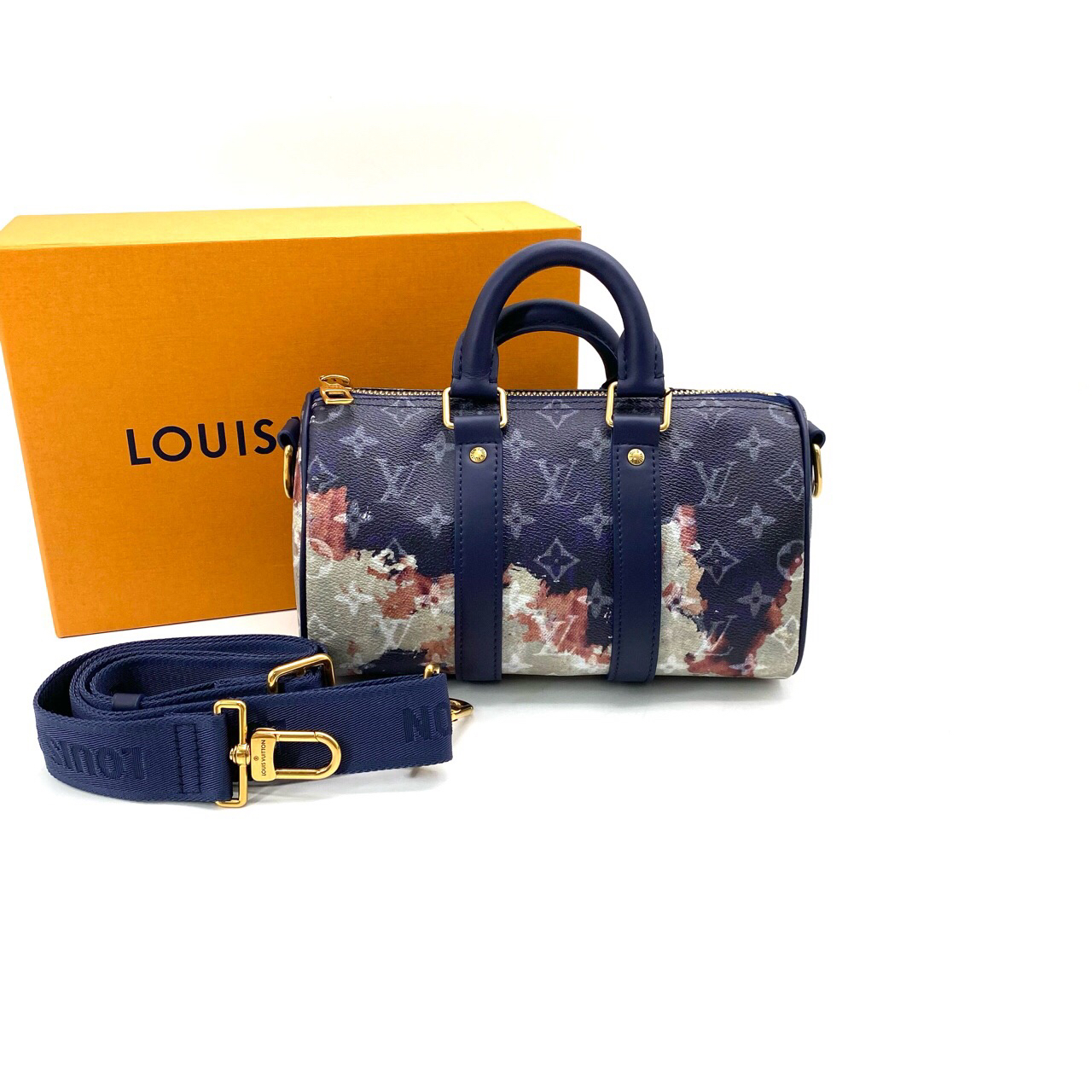 99新 LouisVuitton/路易威登 限量款keepall25斜挎包 尺寸25/15