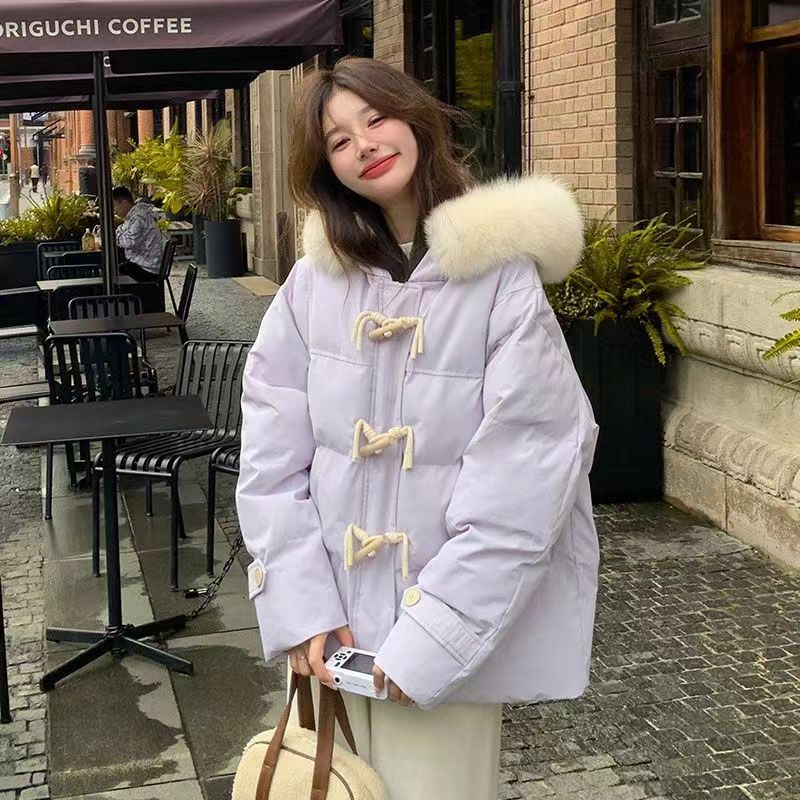 超好看棉服女2025年新款冬季爆款棉袄韩系大毛领棉衣外套学生加厚