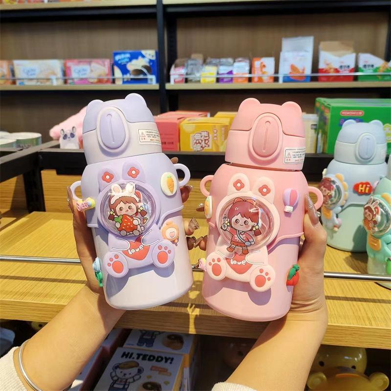 【小扬哥推荐】新店福利新款公仔韩版保温杯316不锈钢水杯学生幼儿