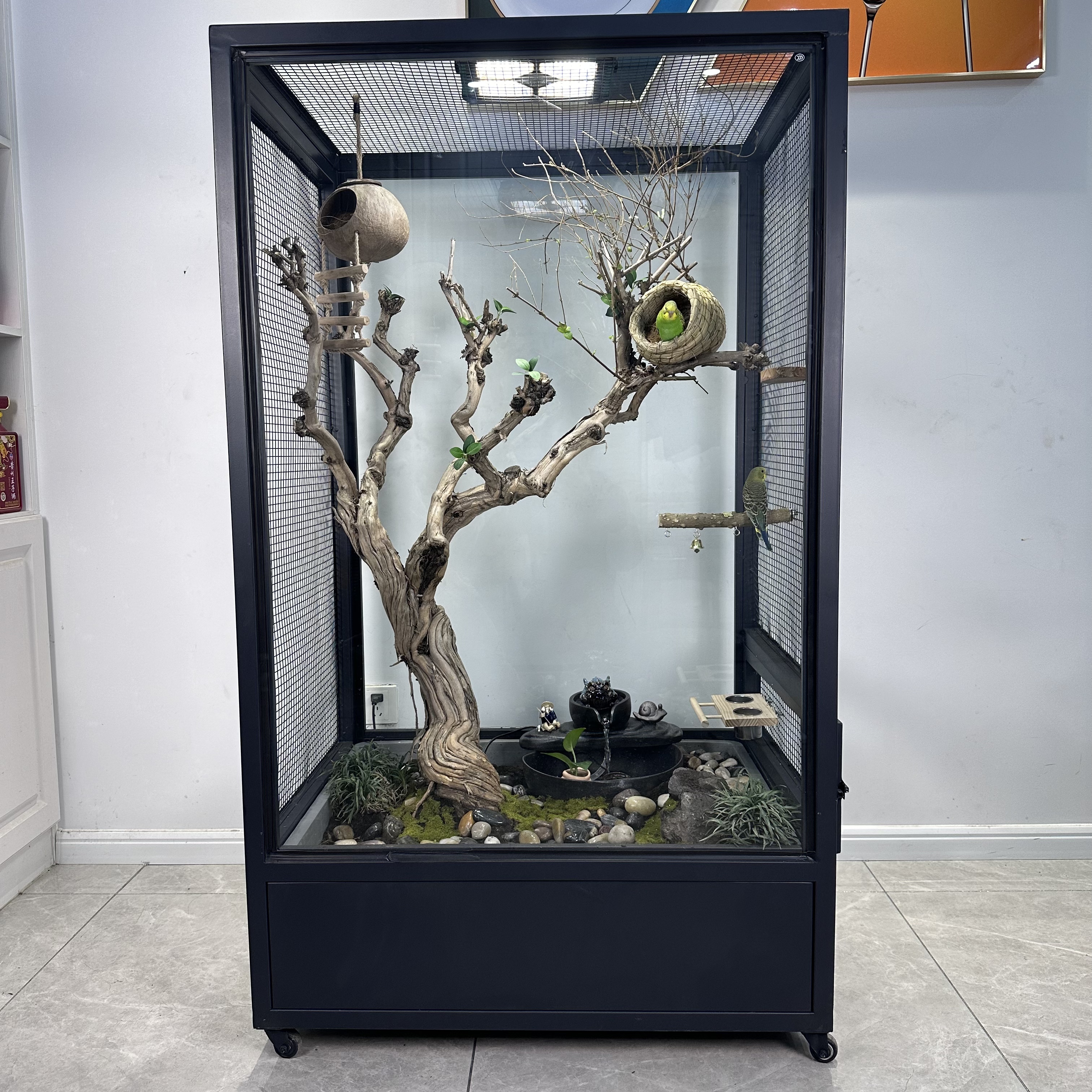 （大号）生态景观鸟笼养鸟养龟定制鸟笼（尺寸高150*长87*宽67）