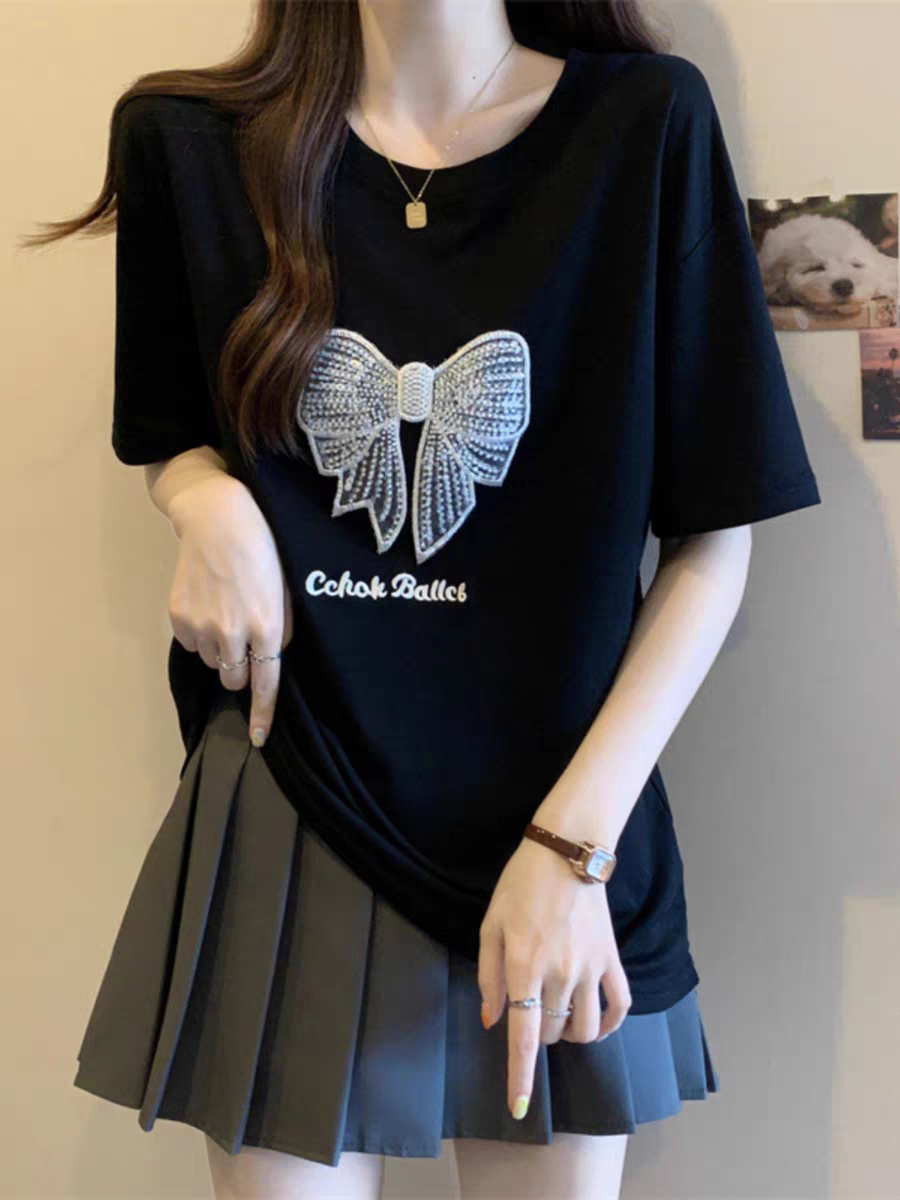 2024时尚蝴蝶结T恤