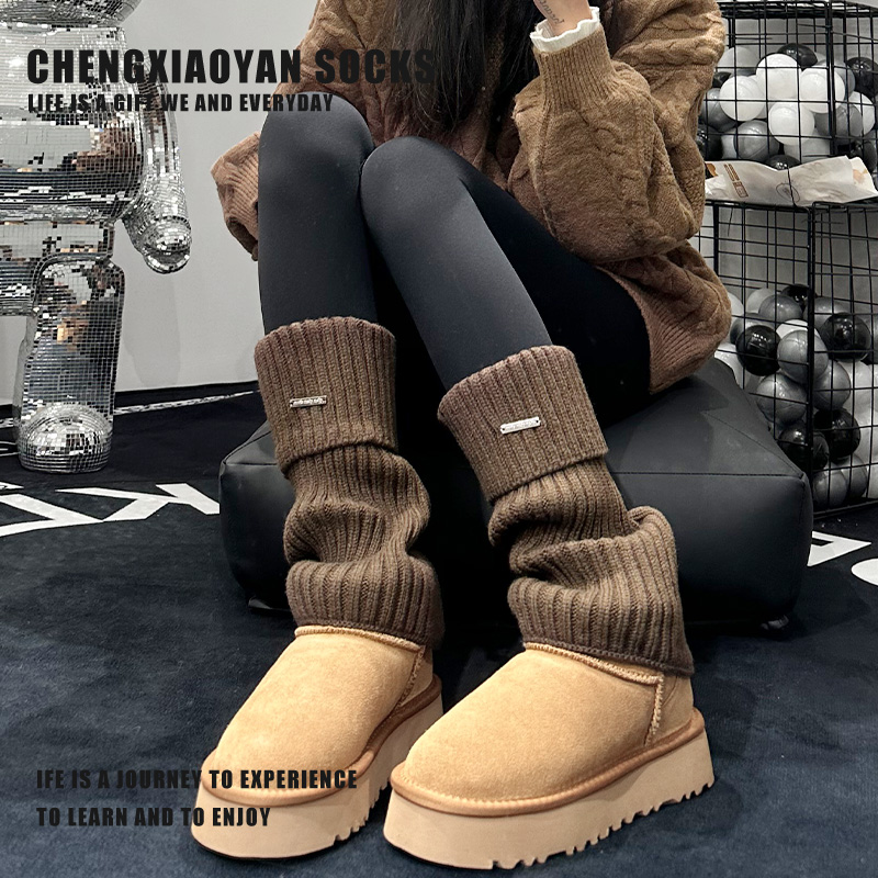 堆堆袜套辣妹小腿袜子网红款爆款2025新款秋季设计感女秋冬季jk袜