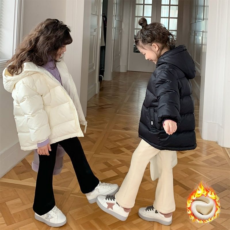 BLBLA冬季新款儿童加绒裤子灯芯绒喇叭裤宝宝洋气百搭外穿休闲保