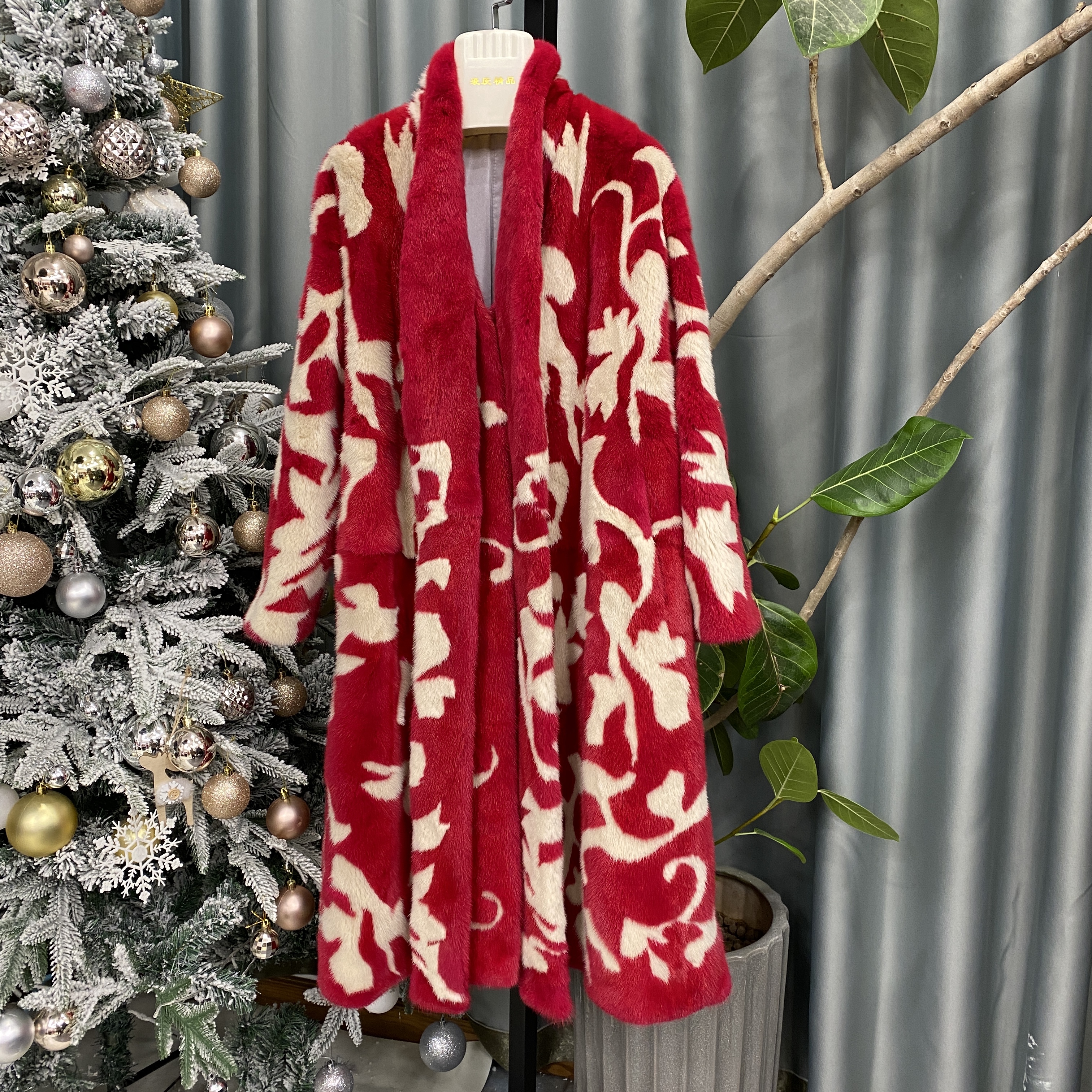 【c14】2023新款进口天鹅绒水貂皮草整貂长款时尚气质加厚女装冬