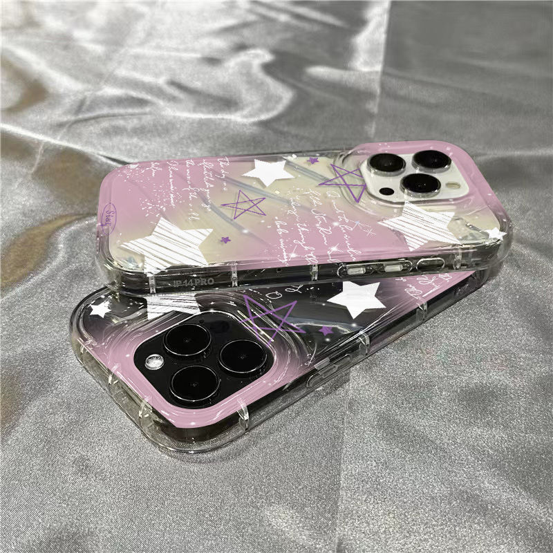 晕染星星14promax苹果13手机壳iPhone12软11简约ins风7/8plus防摔