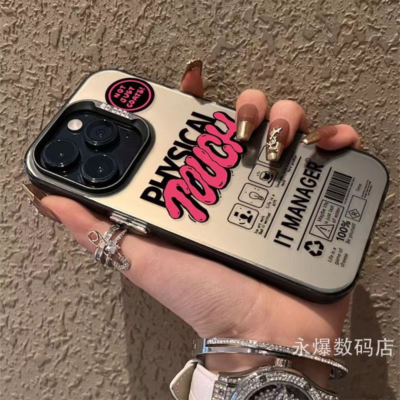 英文标签电镀按键苹果14promax手机壳iPhone13pro12/11磨砂7p软