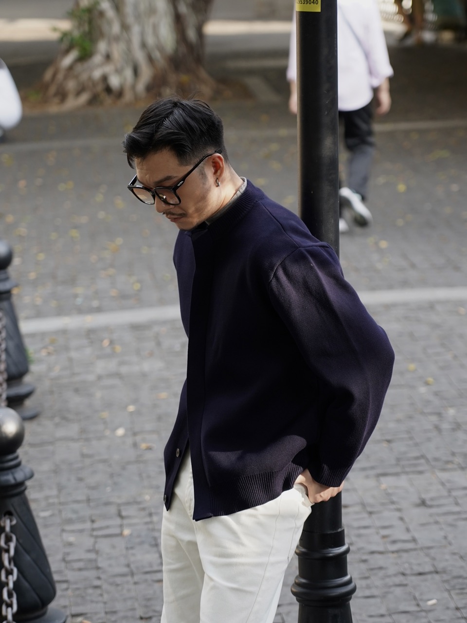 男士休闲【重磅开衫门襟设计】纽扣密针织毛衣开衫简约