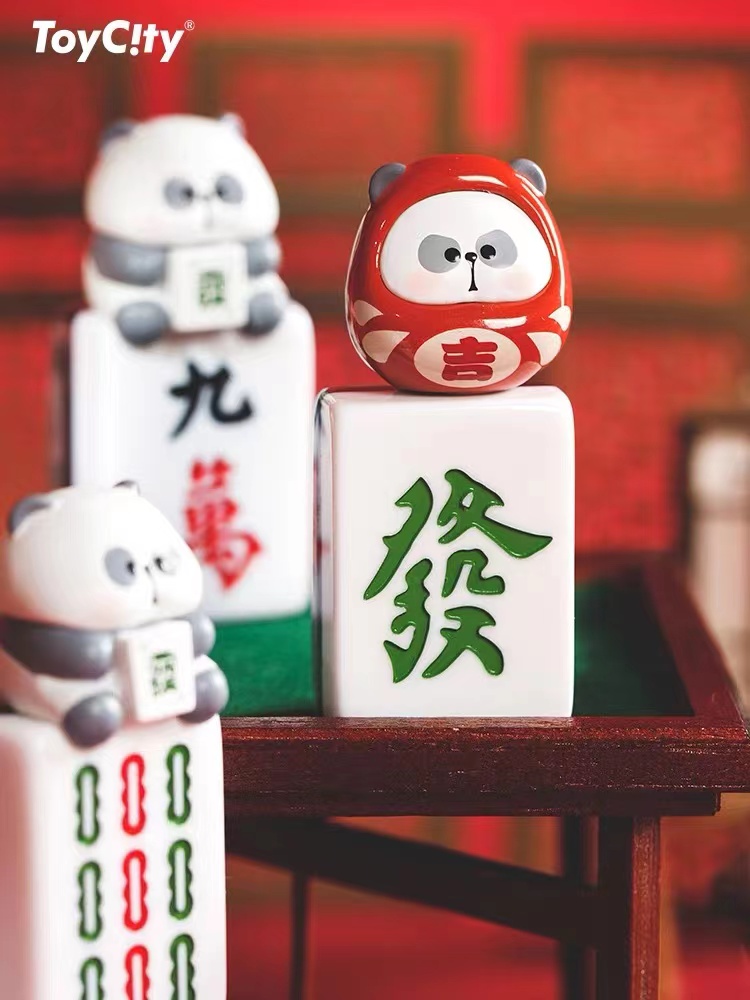 【芙芙】TOYCITY小耙听牌盲袋麻将系列潮流玩具盲盒桌面摆件装饰