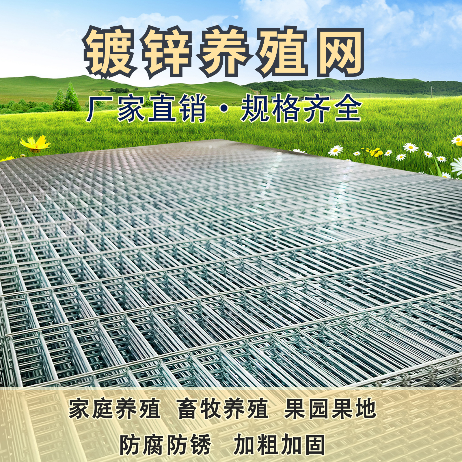 1.5X10长条孔鸽舍围网地网镀锌网片铁丝网养殖网防老鼠麻雀黄鼠狼