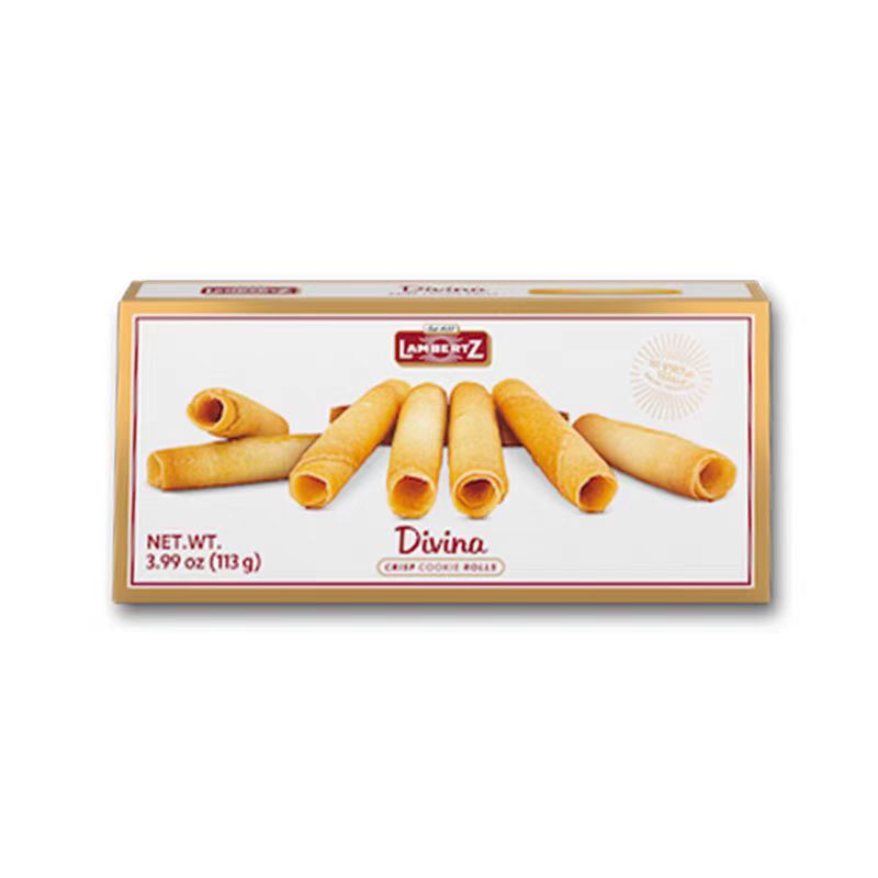 比利时原装进口休闲零食香酥蛋卷盒装办公室食品113g正品保真