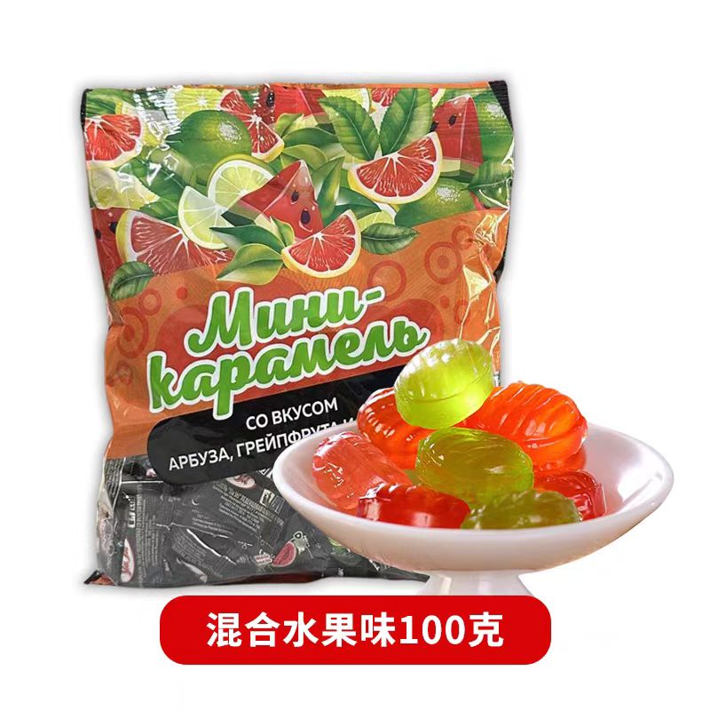 俄罗斯进口爱比可迷你混合夹心水果硬糖多种口味可选正品保真