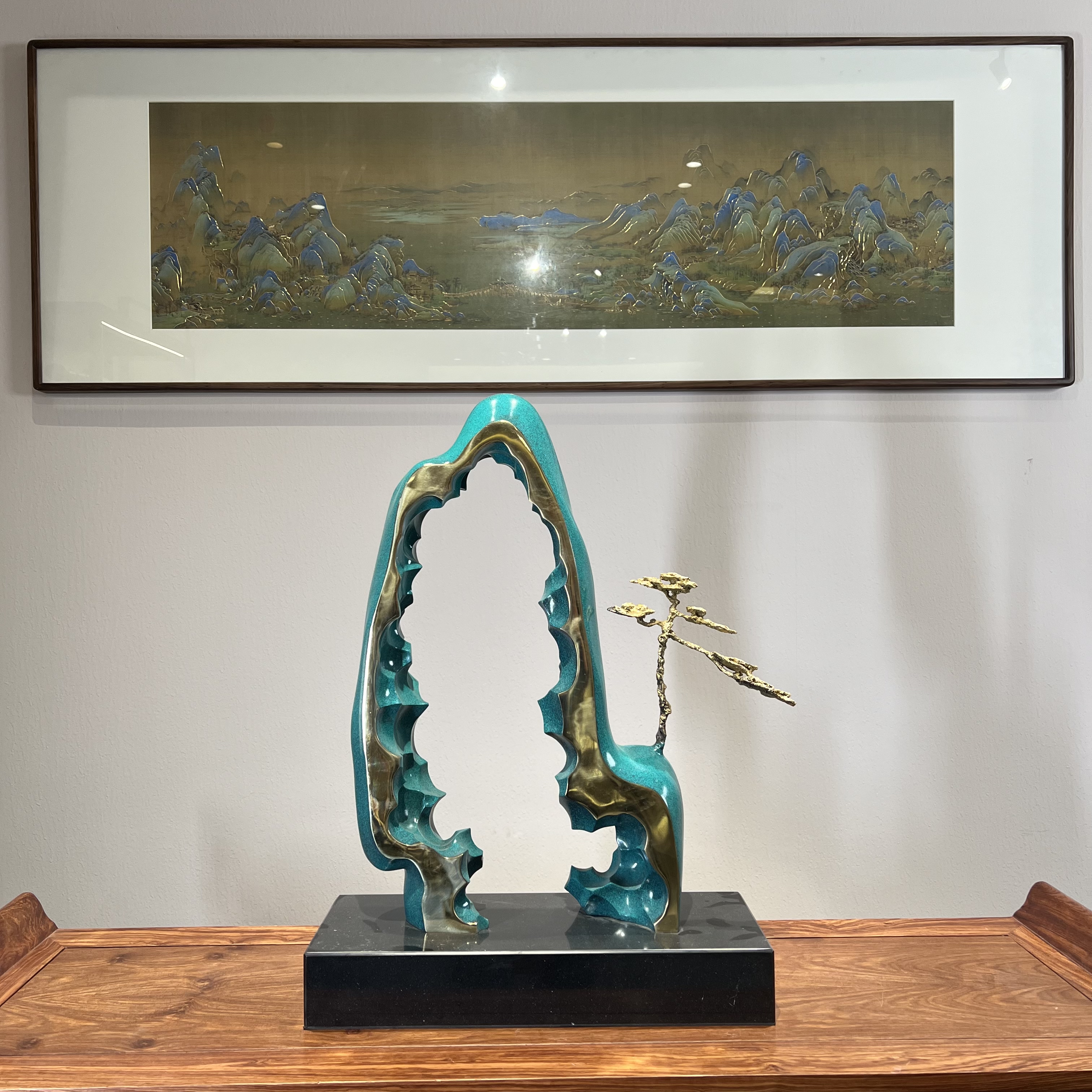 全铜摆件《壮志凌云》创意轻奢卧室艺术品摆件客厅办公室大堂装饰品