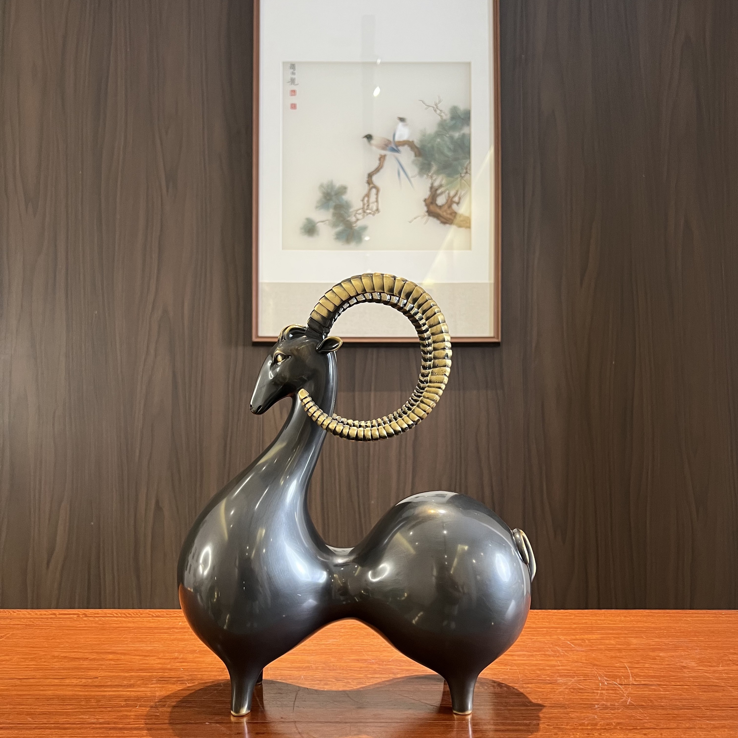 全铜摆件《葫芦羊》创意艺术摆件家居客厅轻奢工艺品办公室装饰品