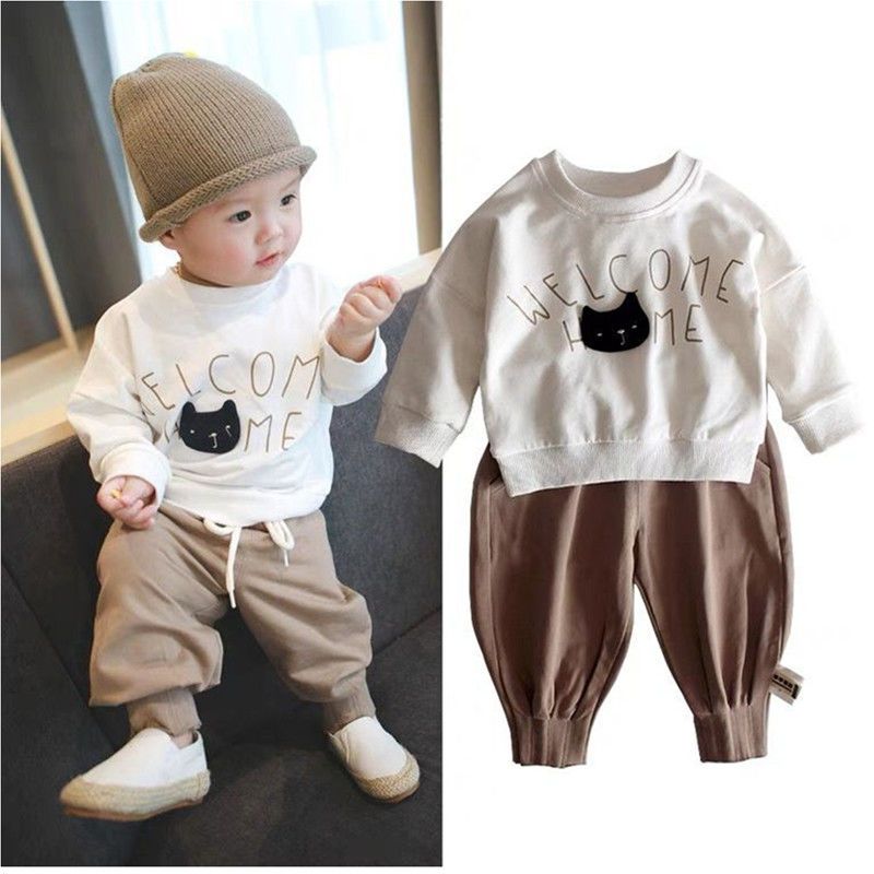 男女宝宝秋装儿童套装2023新款婴儿春秋装小孩韩版秋季衣服两件套