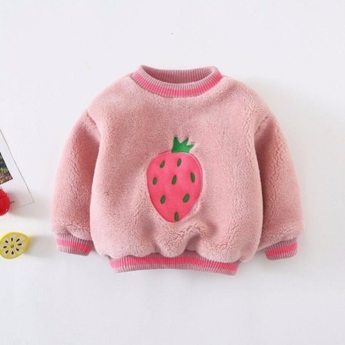 女宝宝加绒加厚卫衣秋冬装新款儿童打底衫保暖上衣婴儿小童外套潮