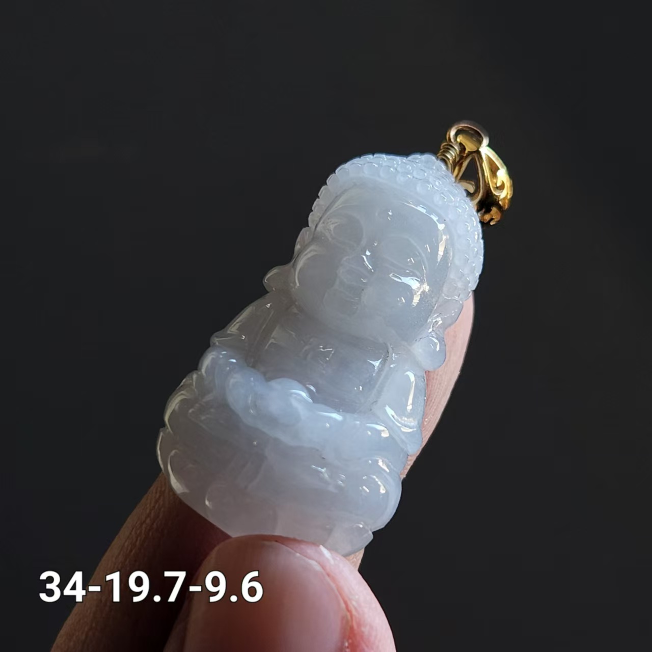 缅甸天然A货翡翠 福利平出 白月光糯化起胶饱满手工精雕宝宝佛