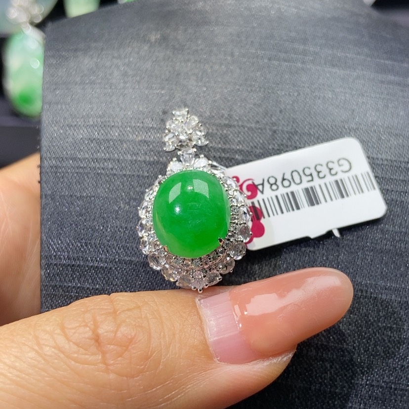【闪购商品】翡翠挂件18K金镶嵌橘***子