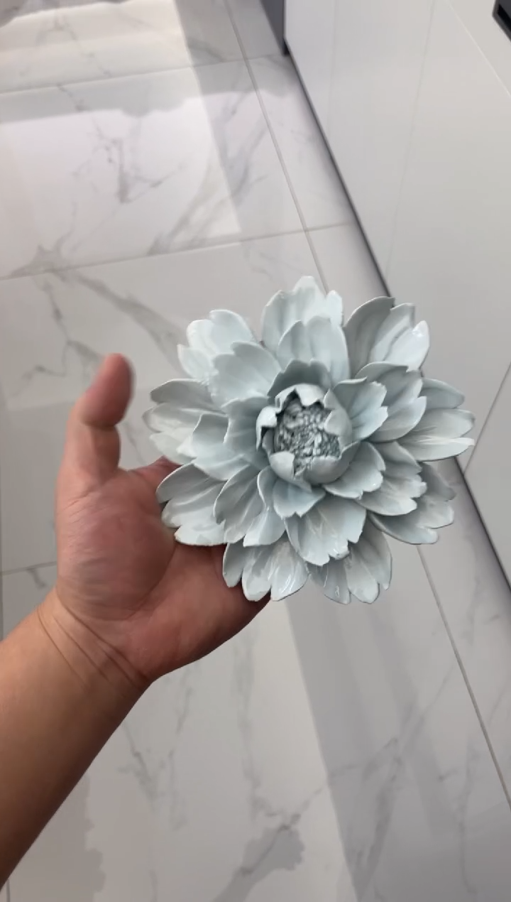 【闪购商品】密胺摆件15cm蓝牡丹（微瑕疵）