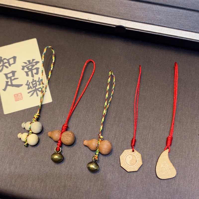 潮汕习俗红花仙草葫芦车挂件钥匙扣小挂件