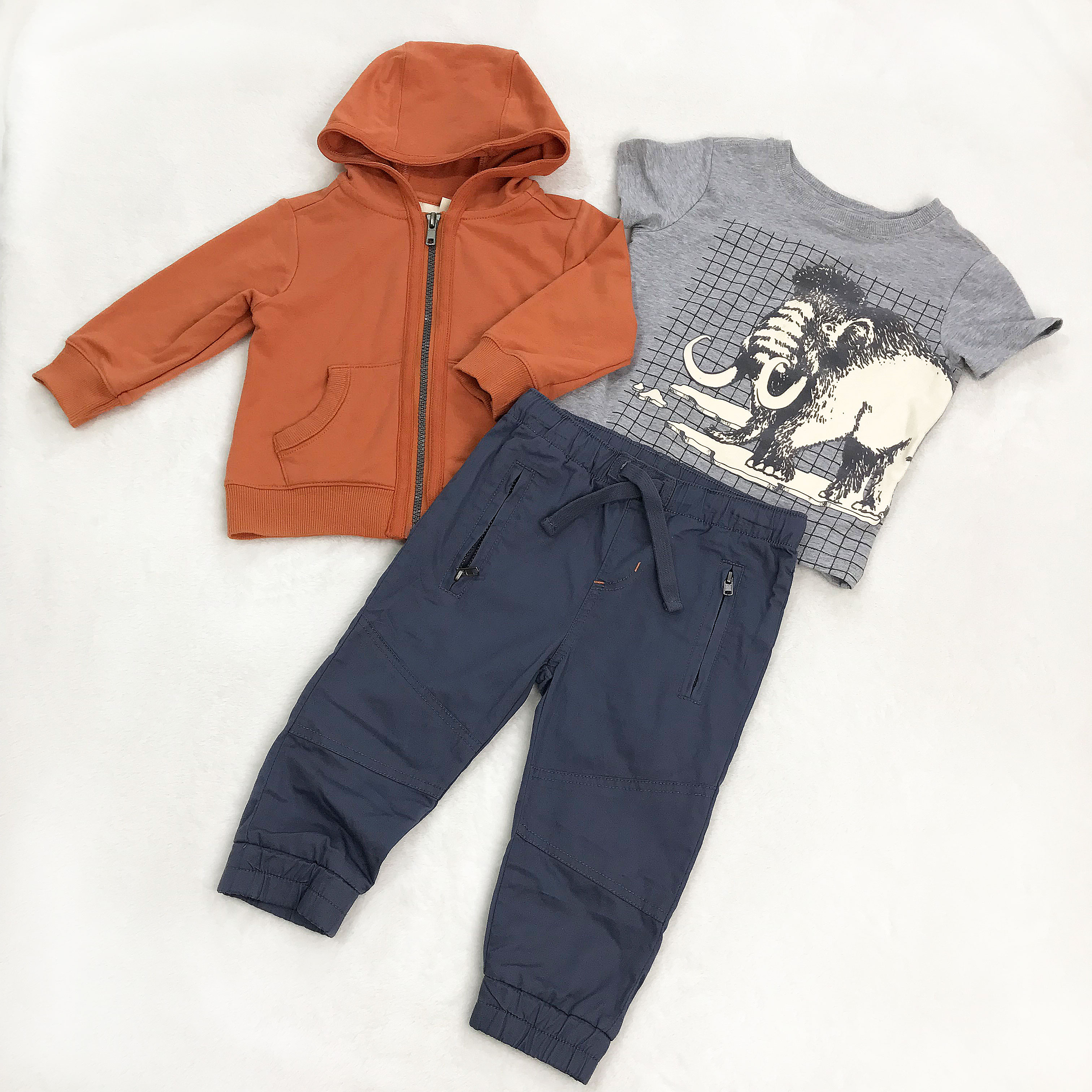 OmniEllen/欧米云艾琳男童宝宝春装套装纯棉新款童装婴儿衣服外套