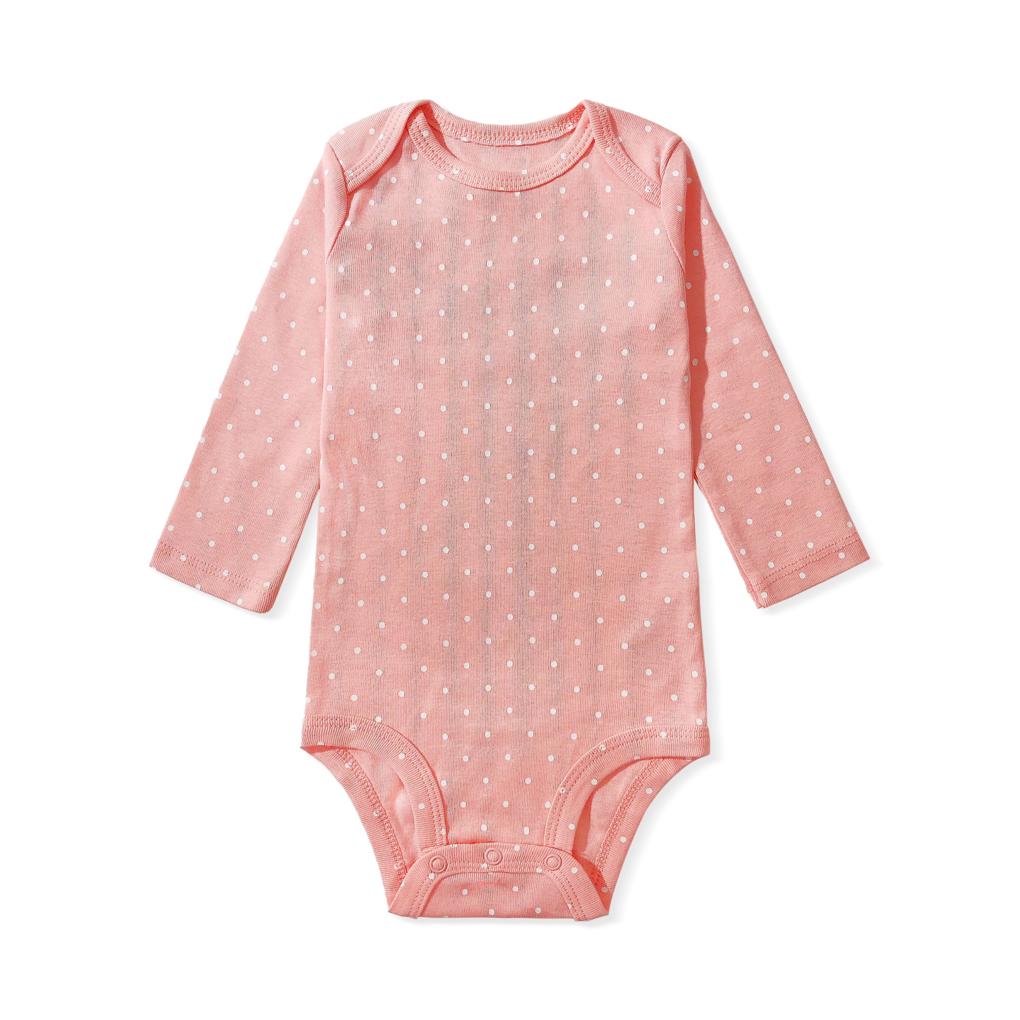 OmniEllen/欧米云艾琳婴幼儿衣服女宝宝纯棉长袖印花三角连体爬服