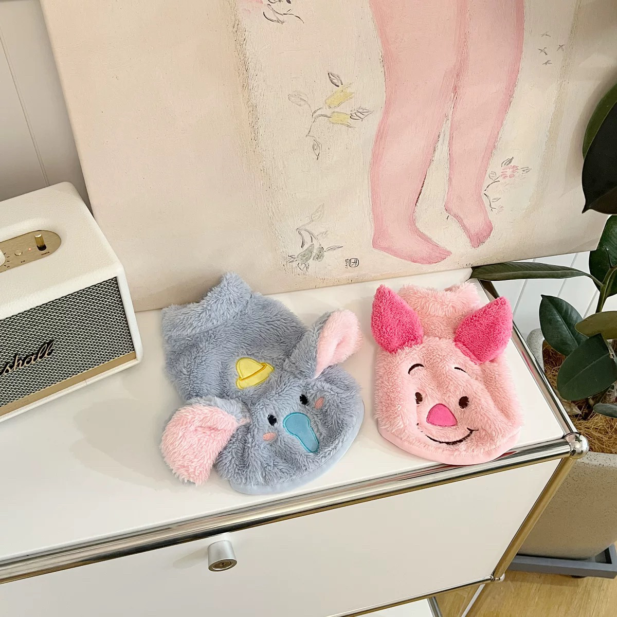 YCANCAN 秋冬宠物猫狗外套可爱保暖小象马甲双面绒小猪背心马尔济