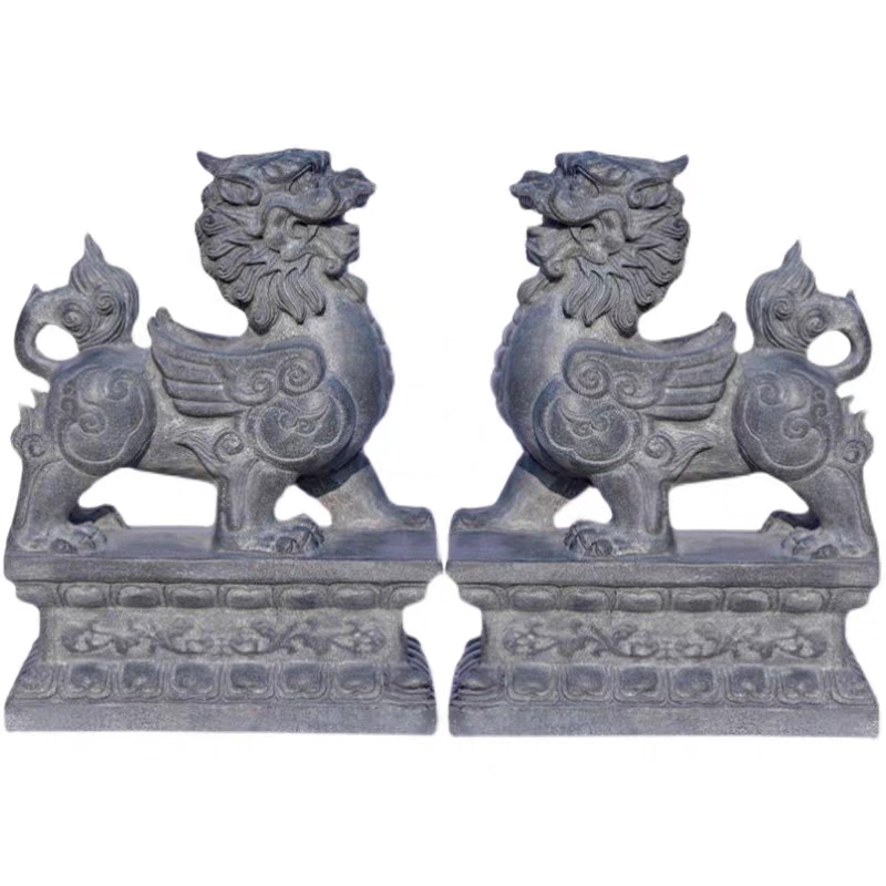 貔貅石雕石貔貅一对青石貔貅石雕皮丘石头家居茶宠石貔貅摆件天然