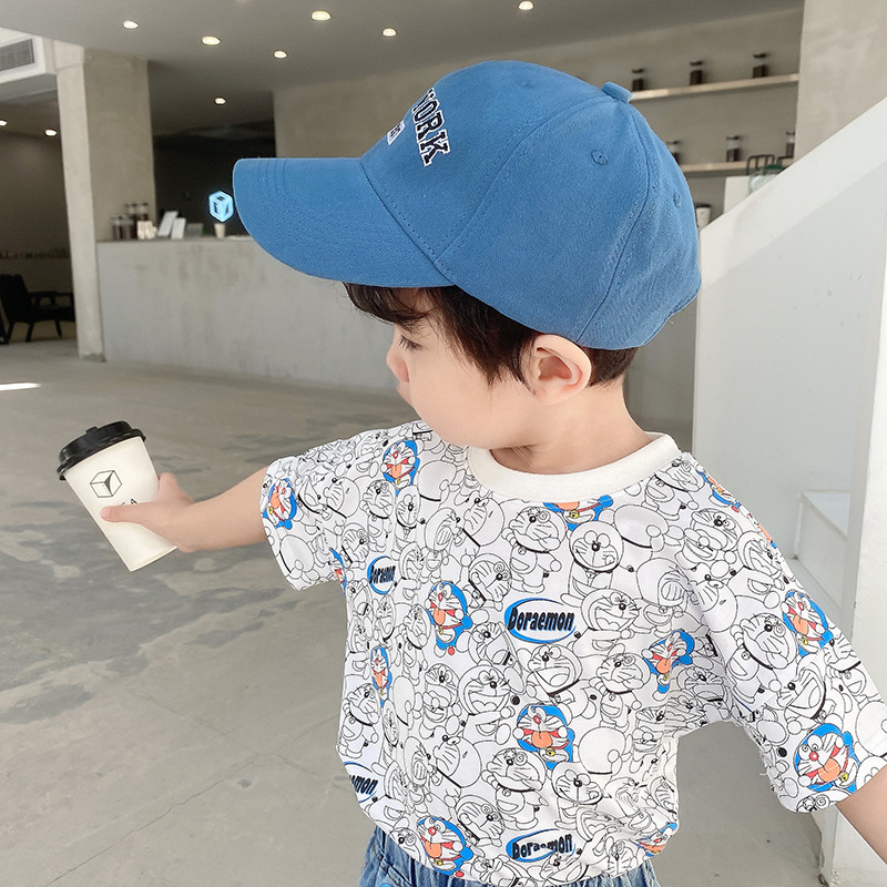 2025夏款儿童洋气夏装男童纯棉短袖宝宝宽松半袖纯棉套头衫T恤潮