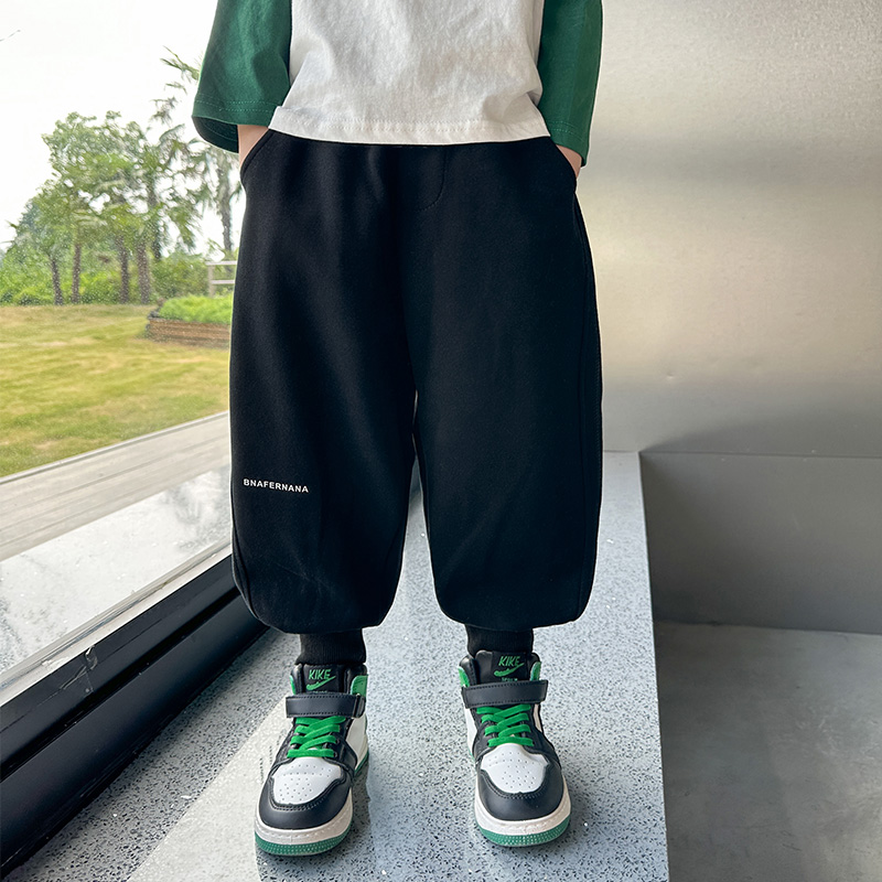 娇娃布迪春秋款男童女童裤子秋装女宝休闲长裤痞帅时髦儿童卫裤潮