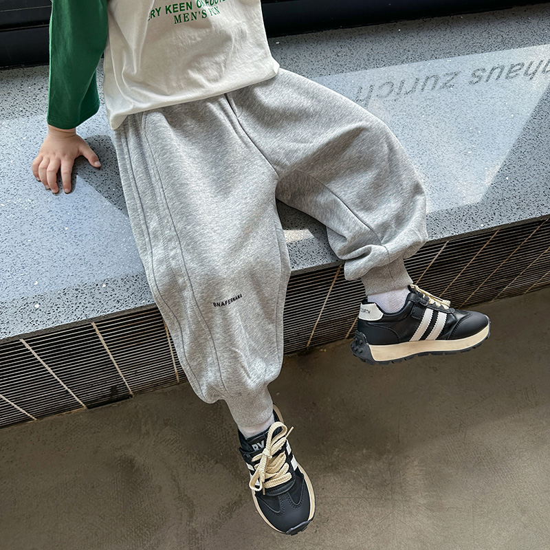 男童女童裤子秋装2025新款春秋款女宝休闲长裤痞帅时髦儿童卫裤潮
