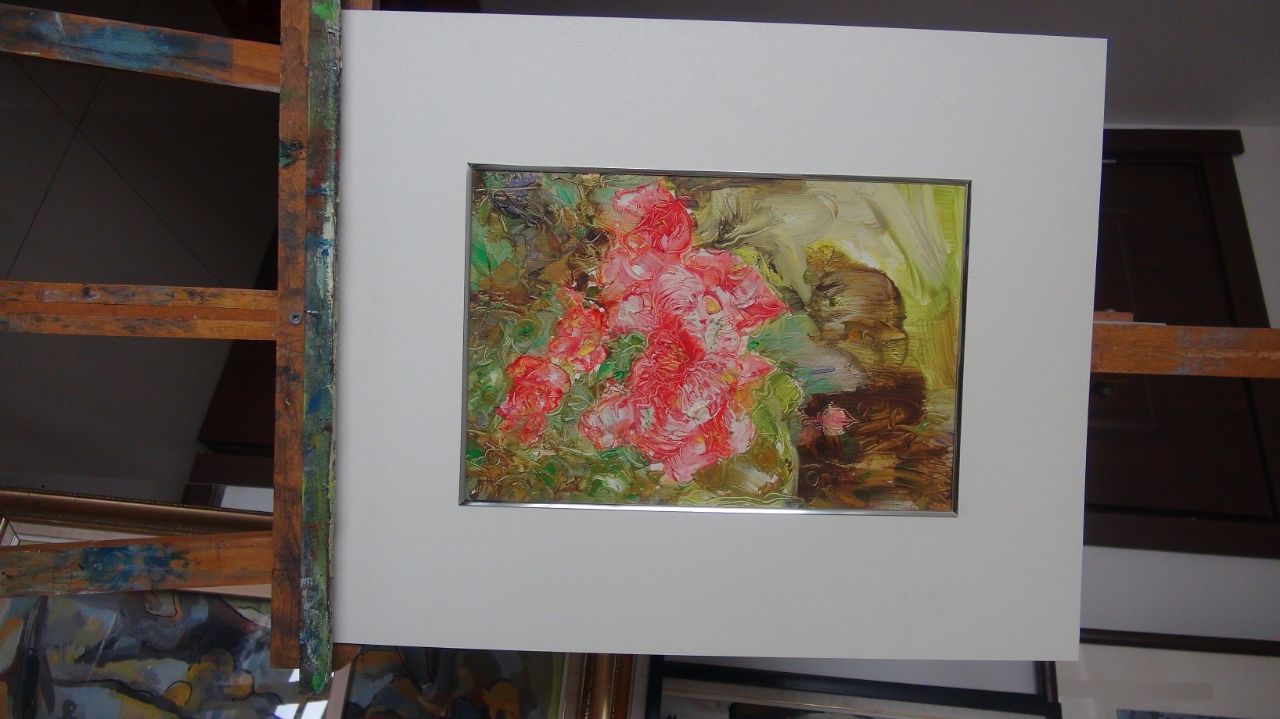 油画花卉写生，尺寸30*40手绘原创