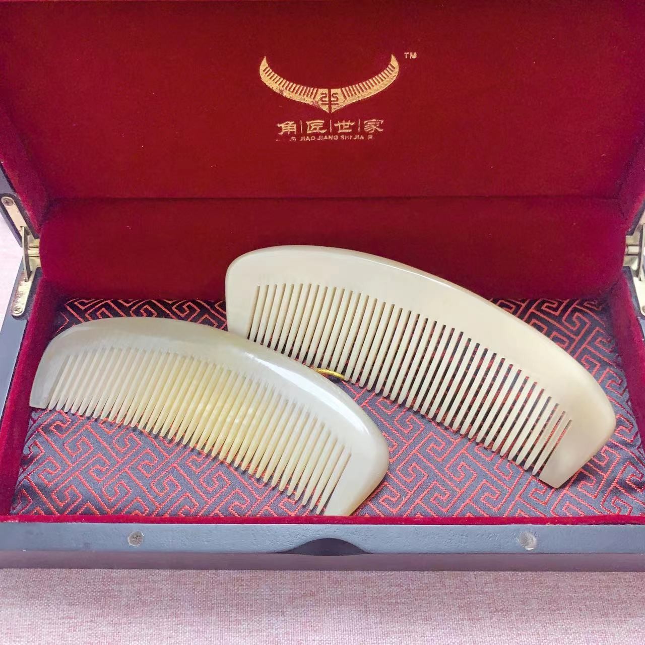 【旗舰精品】月梳14-16cm，牦牛角梳包包梳，携带方便，送礼佳品防静电