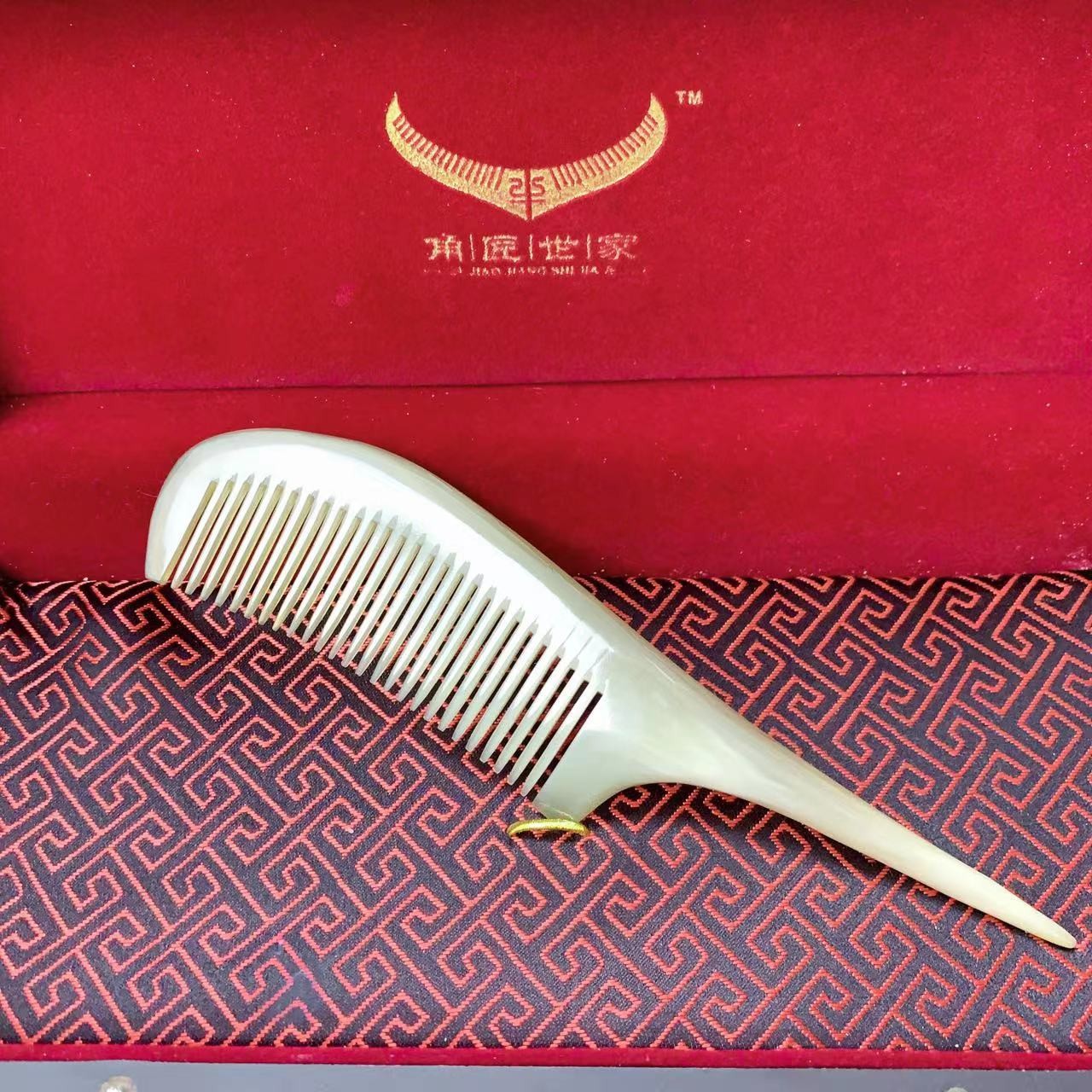 【儿童挑发分发梳】 正宗纯手工牛角梳加厚牛角梳18cm 以上 精品