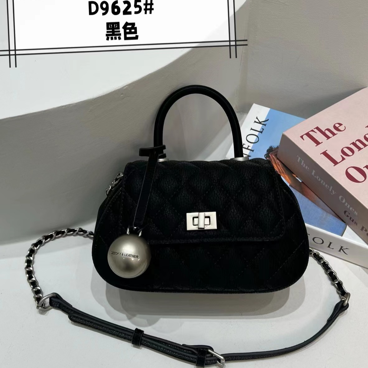 【RAIN.CUN】ZT-D9625-黑色高定轻奢时尚百搭潮流女士包包