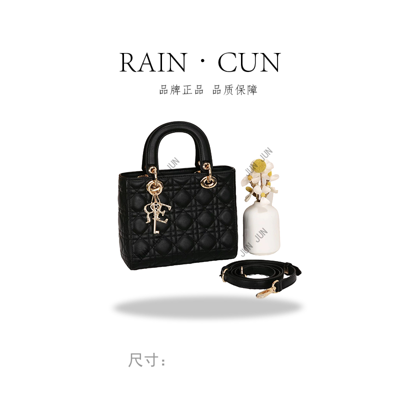 【RAIN.CUN】GQ-20039大-黑色高定轻奢时尚百搭潮流女士包包