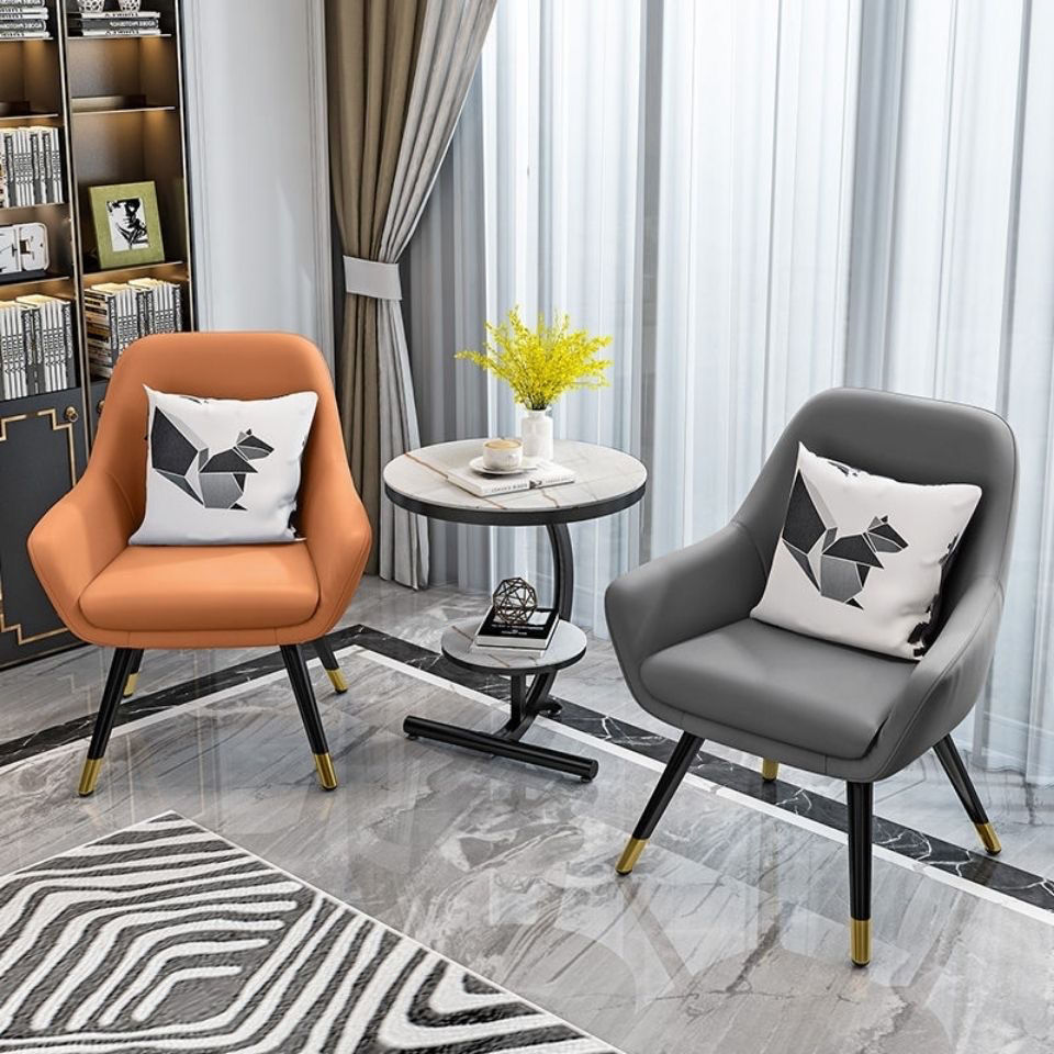 单人客厅简易网红沙发椅阳台休闲桌椅卡座售楼处会客洽谈三件套