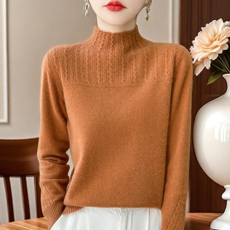 纯100羊绒衫女毛衣2025年秋冬季新款洋气女士妈妈爆款宽松针织衫