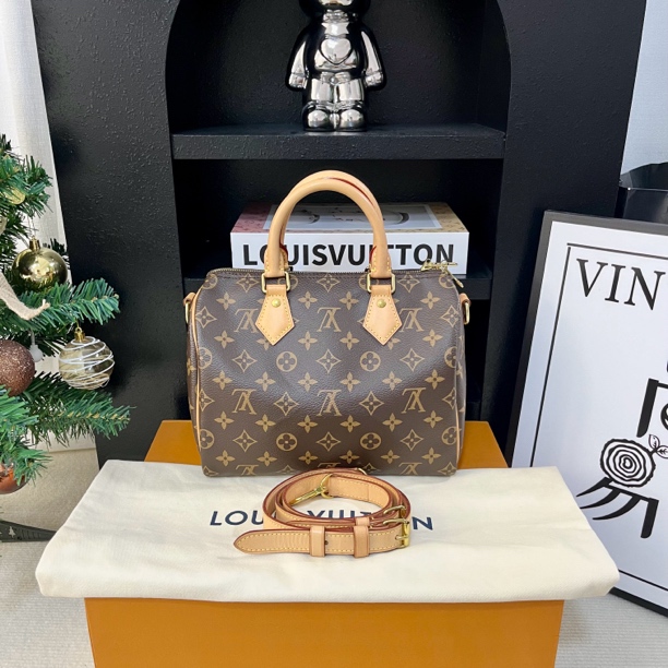 99新 LouisVuitton/路易威登 speedy枕头25 肩带款 正品全原 经典