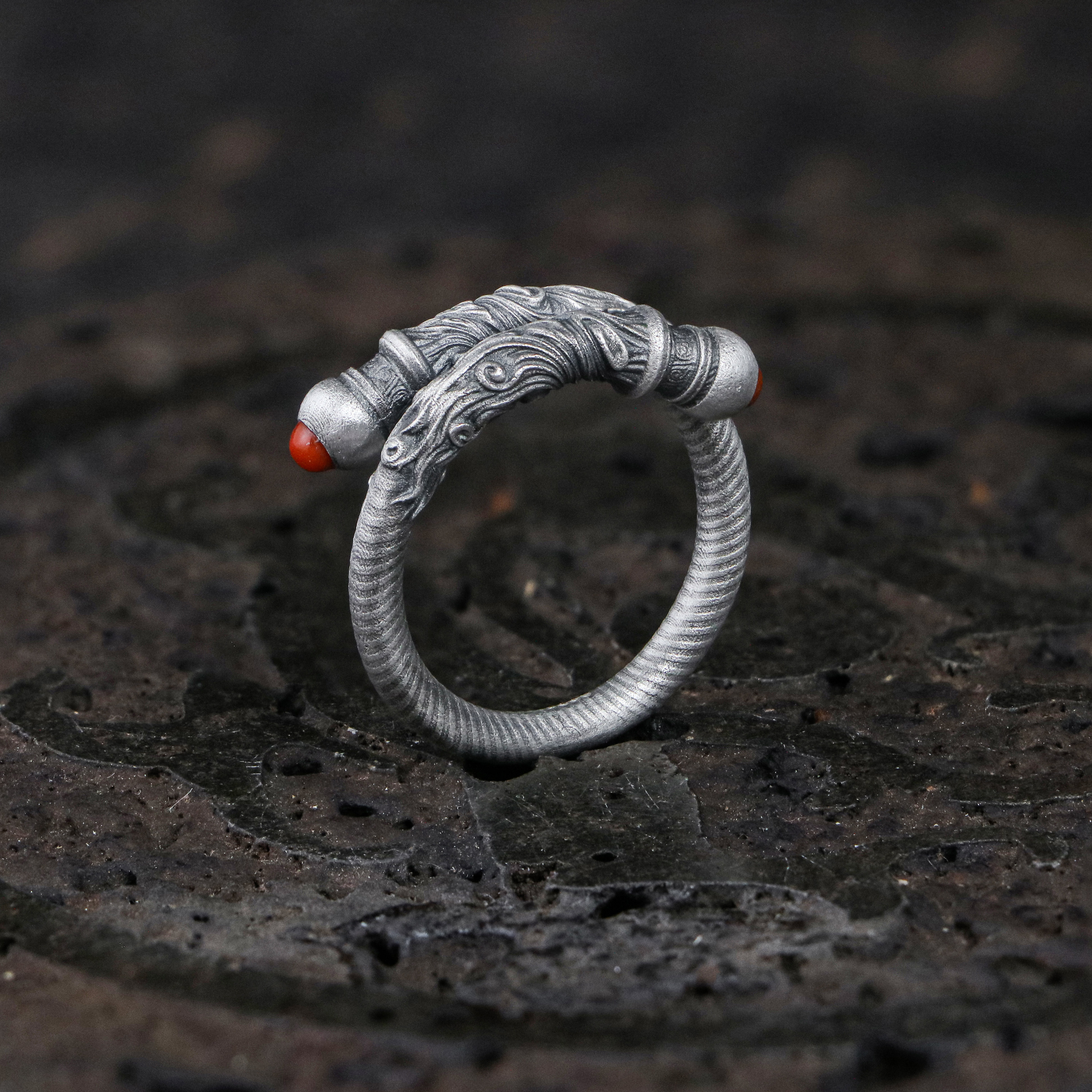 境秋精美银箍棒个性圈环手工艺茶道家用茶玩爆款纯银工艺品茶配