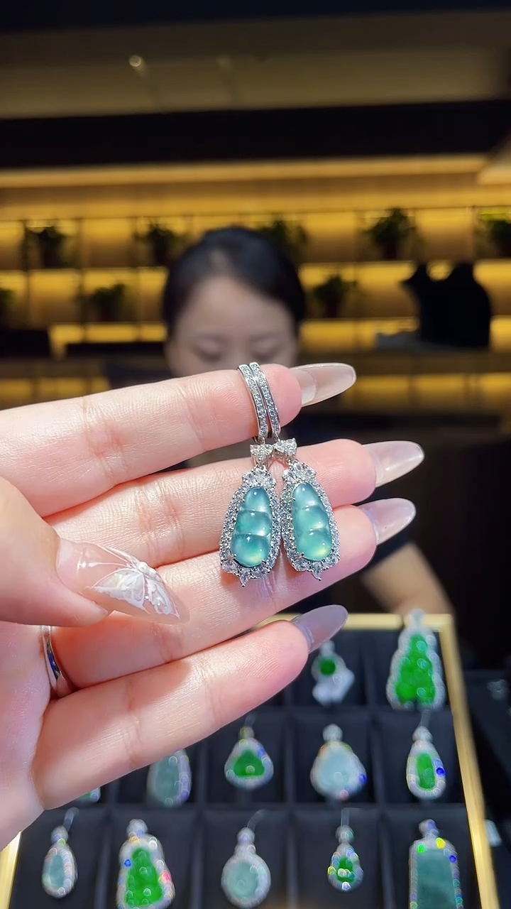 【闪购商品】翡翠耳饰未镶嵌豆子/多样性发货/一件