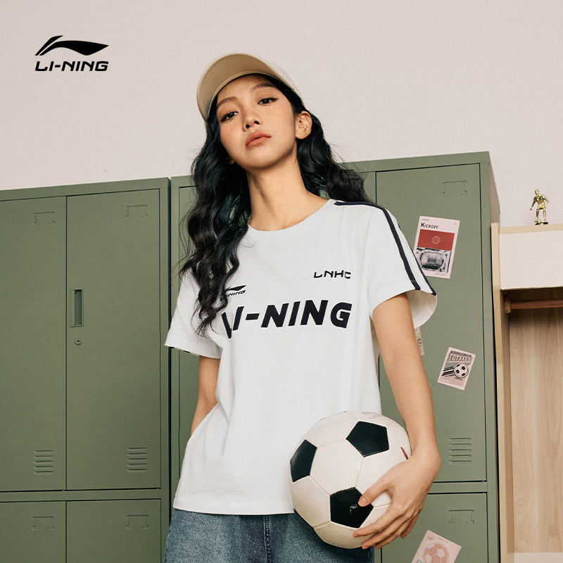 D【复古短袖种草】李宁T恤女新款运动生活夏经典运动上衣AHSU712