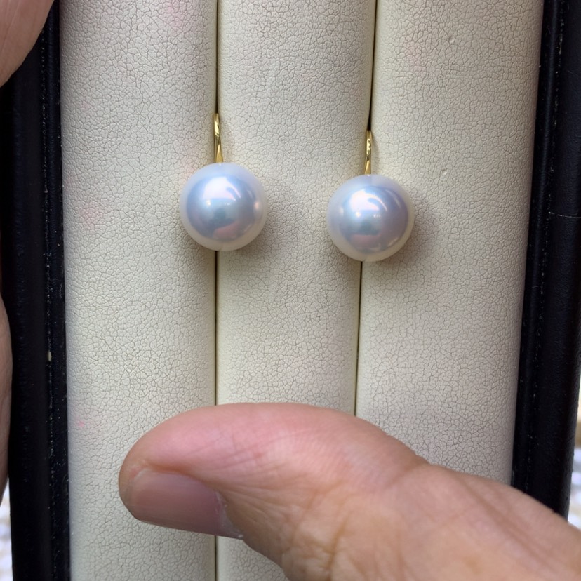 【闪购商品】淡水珍珠耳饰18K金镶嵌那*歌