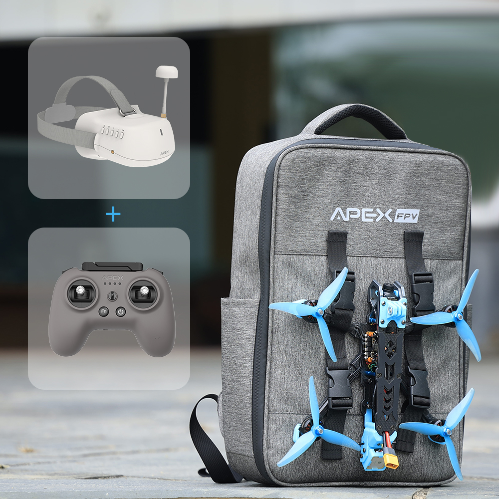 APEX雨燕5寸穿越机7公里一键返航含眼镜遥控器送背包到手飞