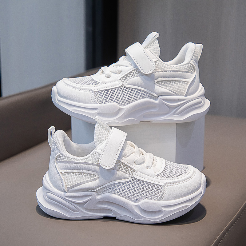 G.DUCK小黄鸭儿童小白鞋2024春夏透气网鞋男童跑步鞋六一演出白鞋