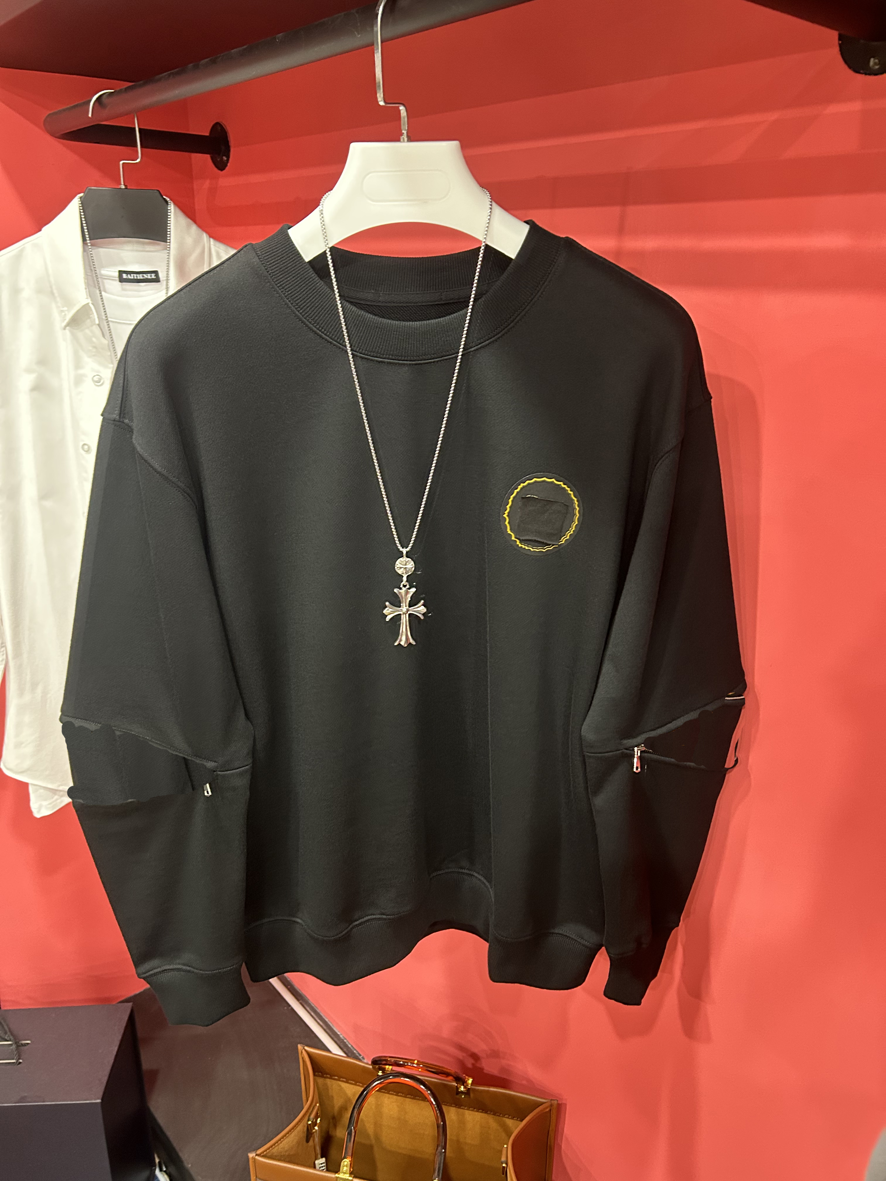 BAITIENEE 【袖子小眼睛】秋冬卫衣长袖百搭潮流时尚圆领卫衣男女款