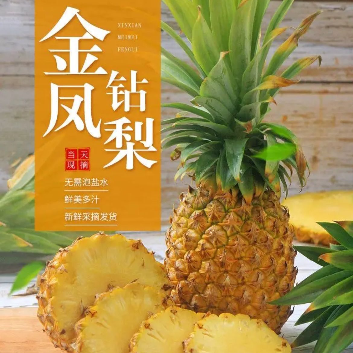精品金钻凤梨1颗装