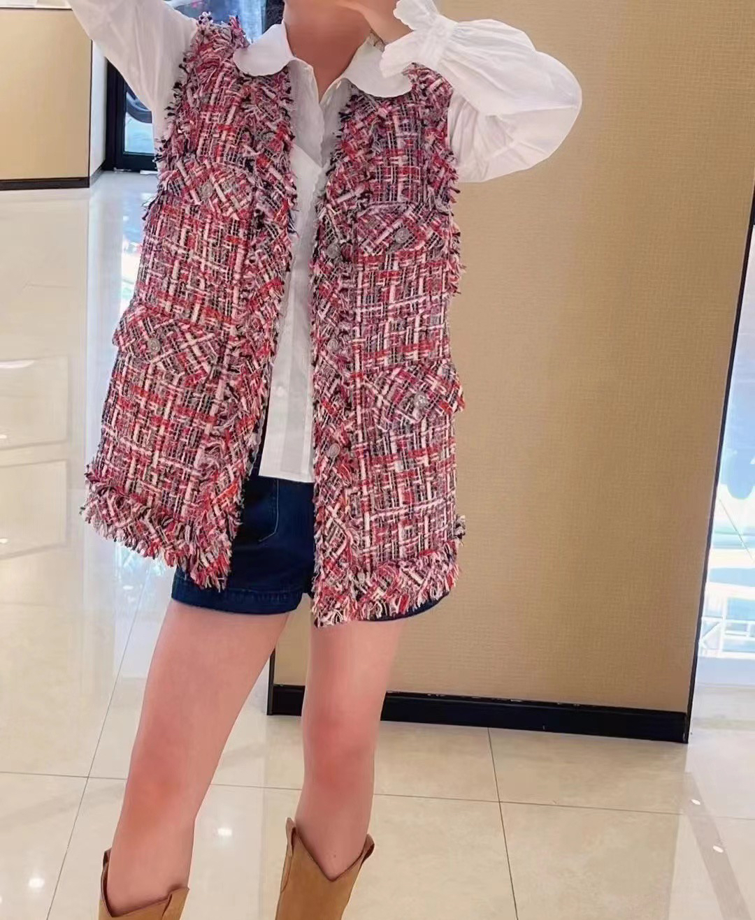 No退换5400310小香风中款马甲