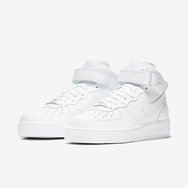 Nike Air Force 1 Mid空军一号纯白 女子中帮休闲板鞋DD9625-100