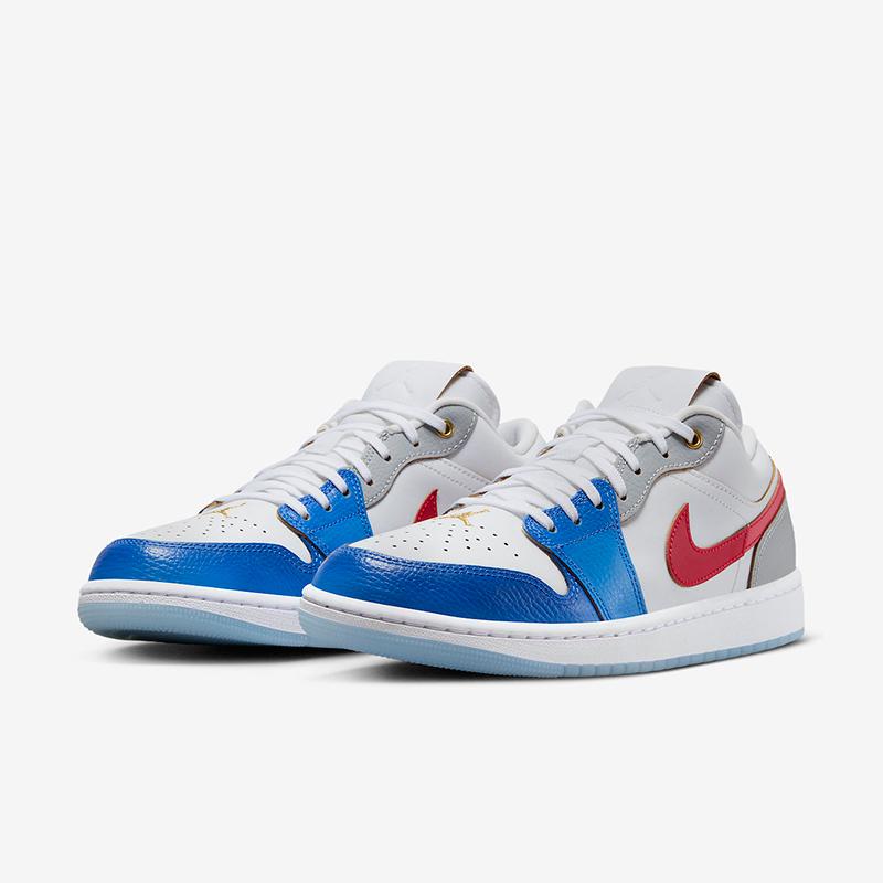 Air Jordan 1 Low AJ1白蓝红 男子复古低帮休闲篮球鞋FN8901-164