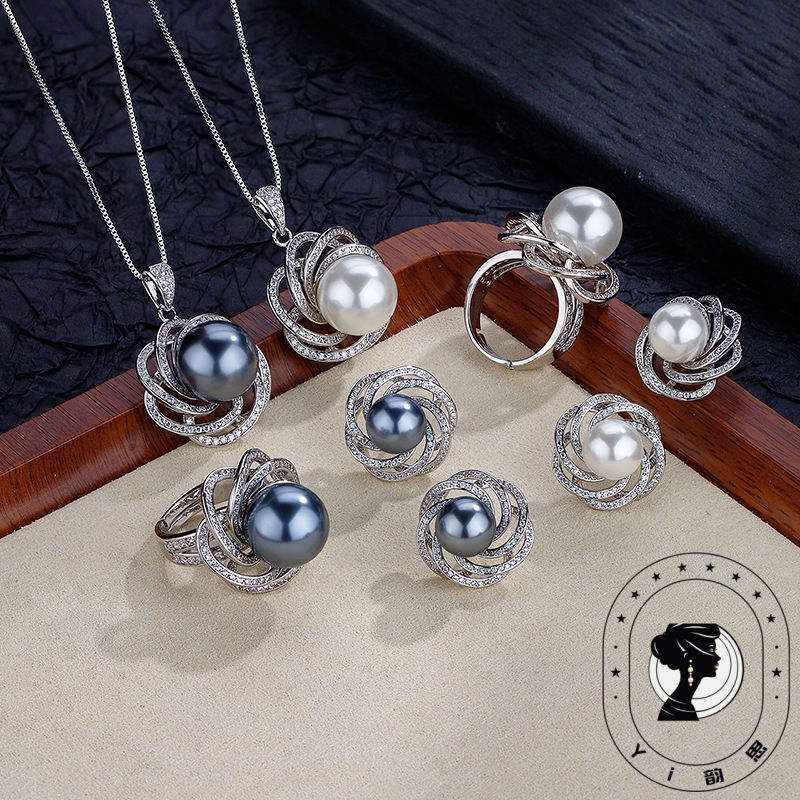 链子925银合成锆石 【精选】轻奢气质款珠珠项链时尚饰品鸟巢